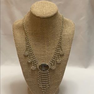 Smoky crystal statement necklace
